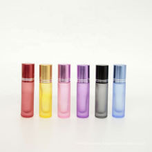 Empty 5ml 10ml round empty roll on glass bottle with stainless steel glass roller balls for essential oils perfume oils